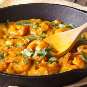 Curry de camarón